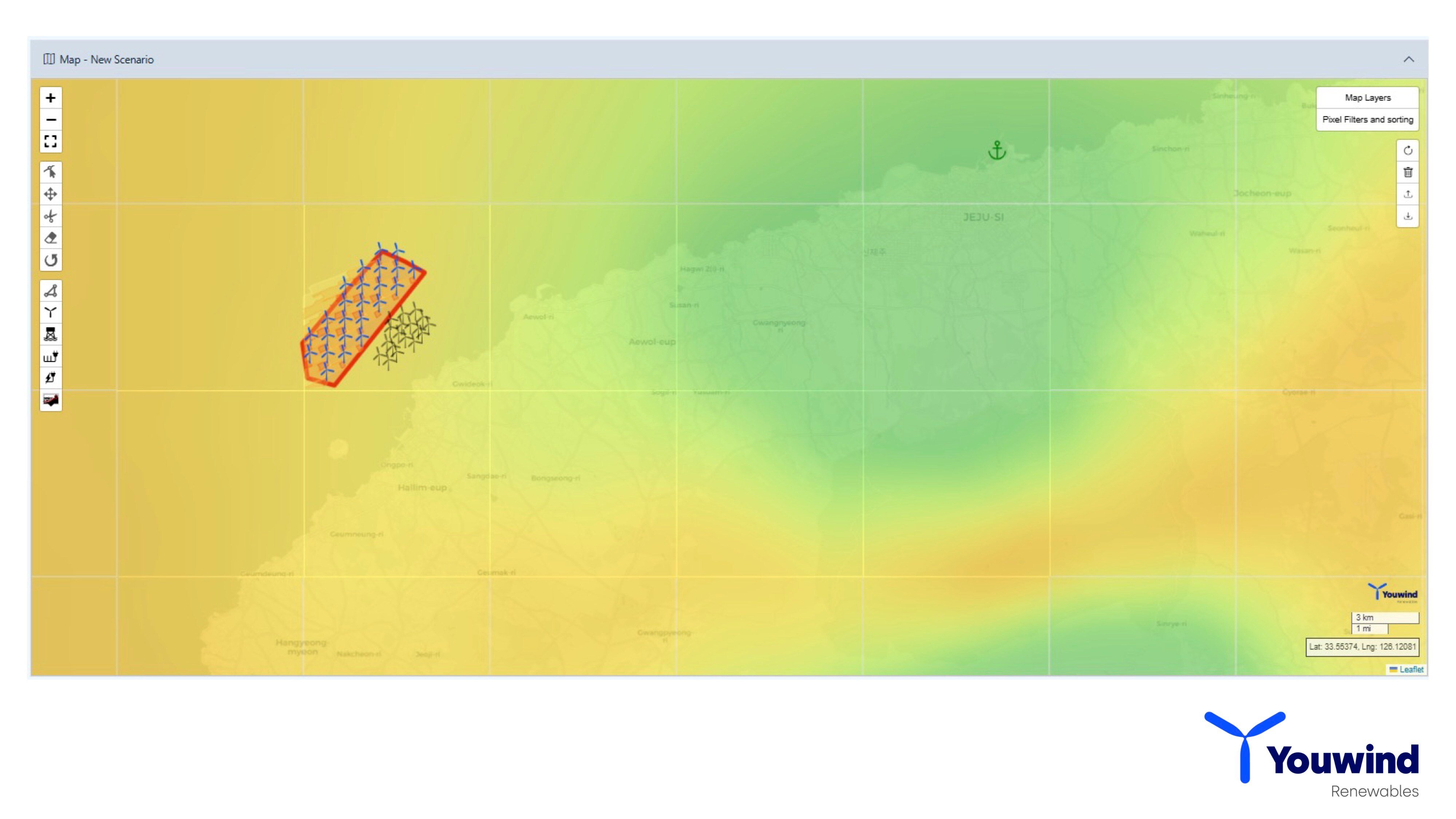 Fig 1 - Map of example project site, South Korea